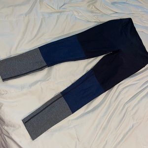 Outdoor Voices tri-colored leggings size S
